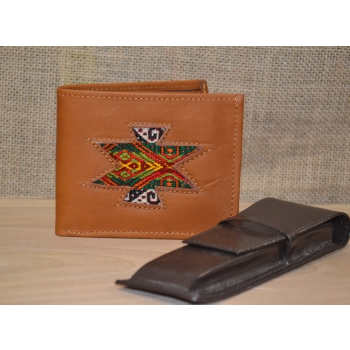 Portfel skórzany brązowy męski .